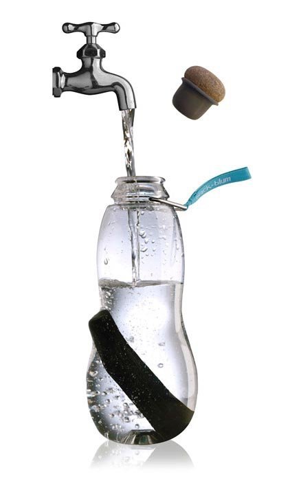 black+blum EAU GOOD Butelka na Wodę z Filtrem Węglowym - Oliwkowa