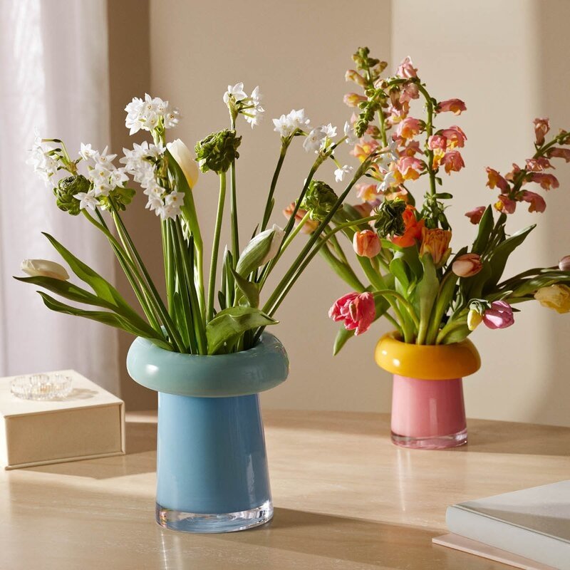 nowoczesny wazon artystyczny róż pomarańcz