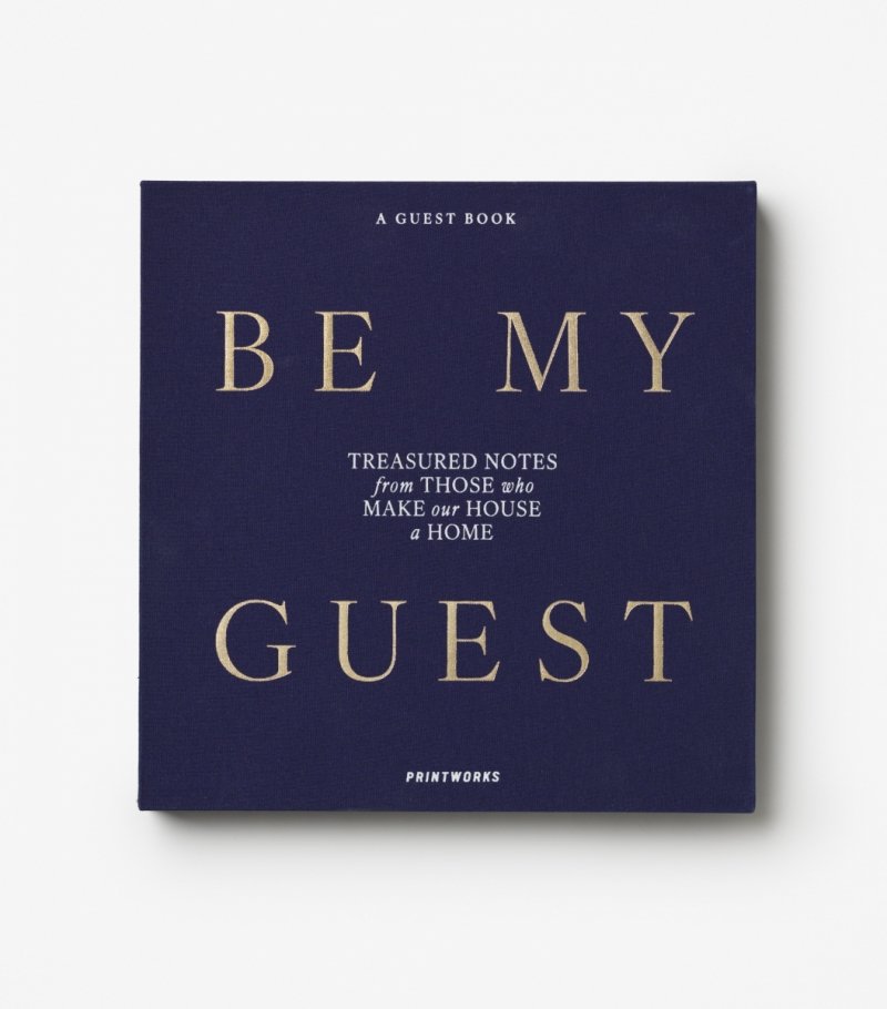 Printworks BOOKS Księga Gości w Półciennej Oprawie / Granatowa