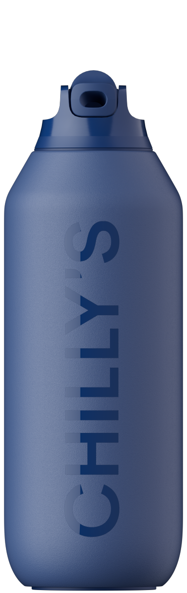 Chilly's SERIES 2 SPORT Stalowa Butelka Sportowa do Wody 500 ml - Termiczna / Niebieska