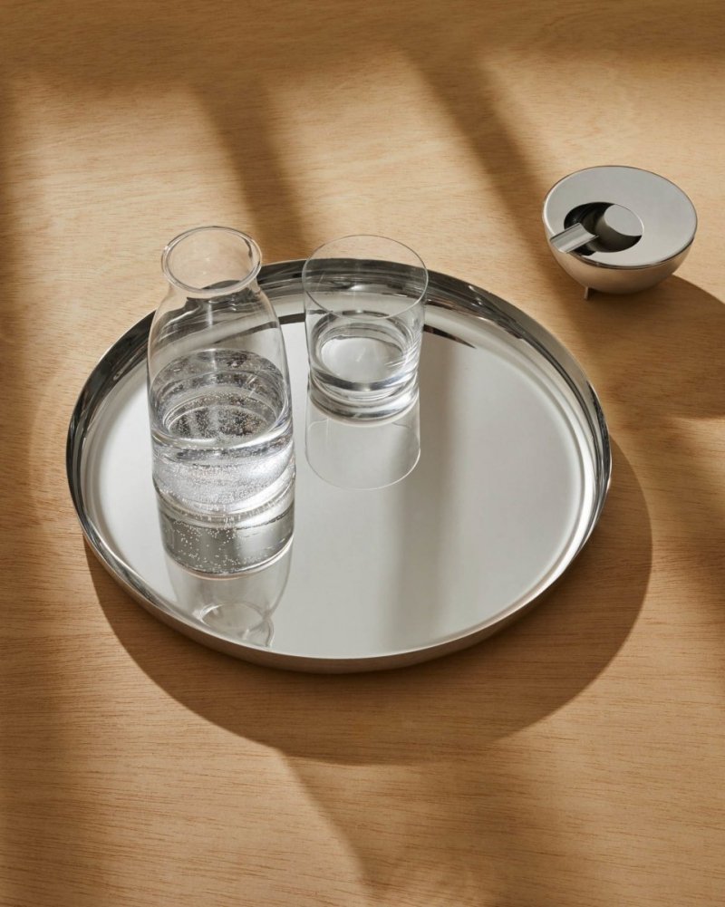 Alessi JM14 Okrągła Taca do Serwowania 35 cm Polerowana
