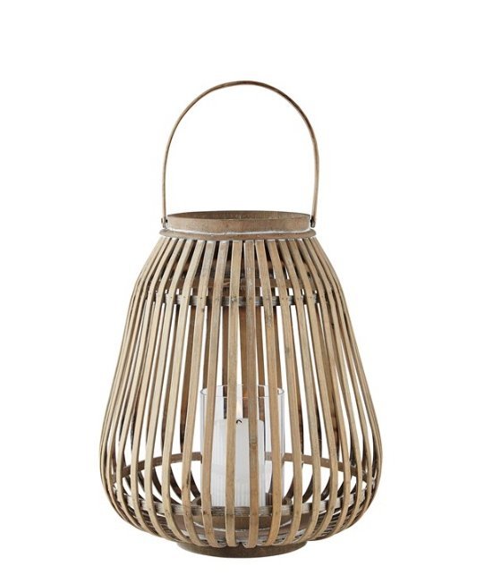 Villa Collection HURRICANE Lampion 35 cm Bambusowy