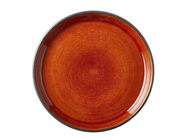 Bitz GASTRO Talerz Płaski 17 cm 6 Szt. Czarny - Środek Amber