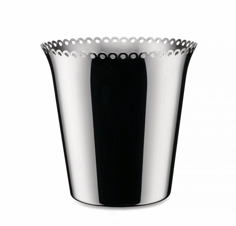 Alessi EDGES Il Tornitore Matto - Cooler - Kubełek na Wino / Srebrny