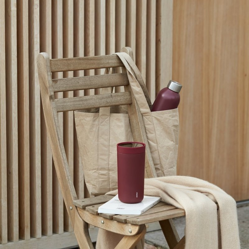 Stelton TO GO CLICK Stalowy Kubek Termiczny 400 ml Stalowy Polerowany