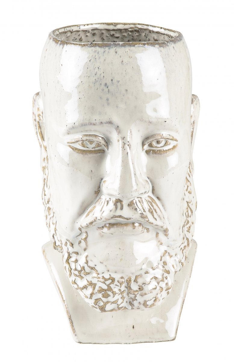 Villa Collection NORDIC Wazon do Kwiatów - Głowa 26 cm Biały