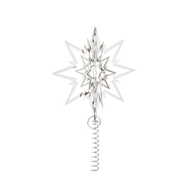 Georg Jensen CHRISTMAS Gwiazda - Czubek na Choinkę 18 cm Srebrny / Białe Złoto