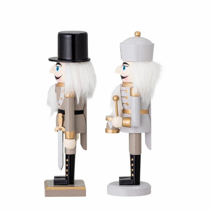 Bloomingville CHRISTMAS DARREN Świąteczny Dziadek do Orzechów 20 cm / Figurki Dekoracyjne 2 Szt. / Złote