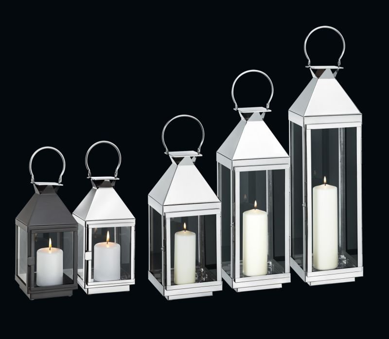 Cilio VILLA Lampion 45 cm Srebrny