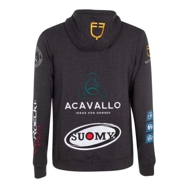 Men's hoddie with multilogo patches