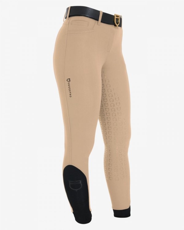 Equestro Women's full grip slim fit breeches incense