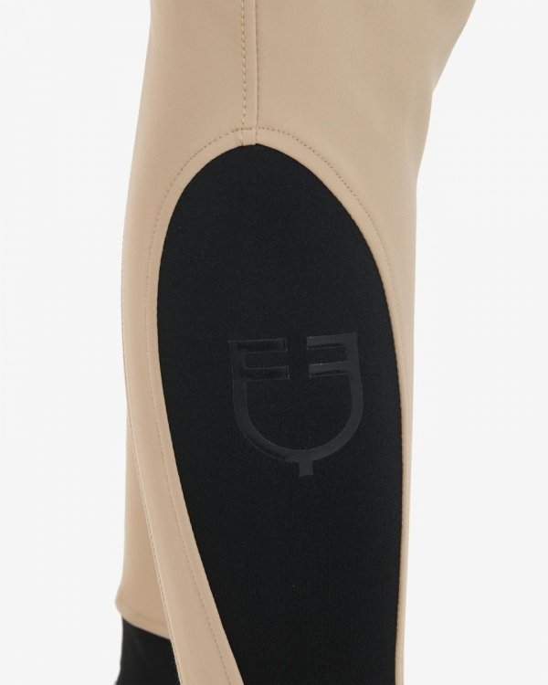 Equestro Women's slim fit grip breeches with logo incense