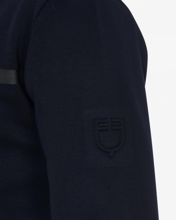Bluza męska Equestro interlock crewneck navy