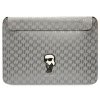 Karl Lagerfeld NFT Saffiano Monogram Ikonik Karl Sleeve - Etui na notebook 14 (Srebrny)