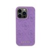 Guess Leather 4G Stamped - Etui iPhone 15 Pro (fioletowy)