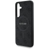 Guess Leather 4G Colored Ring Classic Logo MagSafe - Etui do Samsung Galaxy S25 (czarny)