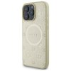 Guess Saffiano Peony Classic Logo MagSafe - Etui iPhone 16 Pro Max (złoty)