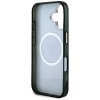 Guess IML Metal Glitter 4G Circle Triangle MagSafe - Etui do iPhone 16 (czarny)