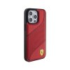 Ferrari Perforated Waves Metal Logo - Etui iPhone 15 Pro Max (czerwony)