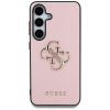 Guess Grained Big 4G Logo Small Classic Logo - Etui do Samsung Galaxy S25+ (różowy)