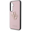 Guess Grained Big 4G Logo Small Classic Logo - Etui do Samsung Galaxy S25+ (różowy)