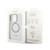 Guess Metal Outline MagSafe - Etui iPhone 14 Pro (przezroczysty / srebrny)