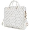 Guess 4G Peony Front Pocket Zipper Triangle Logo - Torba na notebooka 16 (biały)