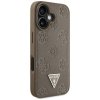 Guess Grained Hot Stamp Peony Triangle Logo MagSafe - Etui do iPhone 16 (brązowy)