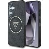 Guess 4G Glitter Triangle Buttons MagSafe - Etui do Samsung Galaxy S25 (czarny)
