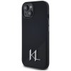 Karl Lagerfeld Silicone Shadow Metal Initial MagSafe - Etui do iPhone 15 (czarny)