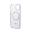 Guess Gold Outline Translucent MagSafe - Etui iPhone 14 (fioletowy)