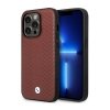 BMW Leather Diamond Pattern MagSafe - Etui iPhone 14 Pro Max (burgundowy)