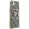 Guess IML Metal Glitter 4G Circle Triangle MagSafe - Etui do iPhone 16e (brązowy)