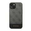 Guess 4G Bottom Stripe Metal Logo Collection - Etui iPhone 14 Plus (szary)