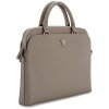 Guess Grained Zipper Pocket Triangle Logo - Torba na notebooka 15 (brązowy)