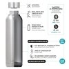 Quokka Solid - Butelka termiczna ze stali nierdzewnej 510 ml (Light Yellow)