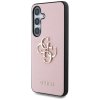 Guess Grained Big 4G Logo Small Classic Logo - Etui do Samsung Galaxy S25 (różowy)
