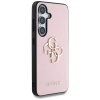 Guess Grained Big 4G Logo Small Classic Logo - Etui do Samsung Galaxy S25 (różowy)