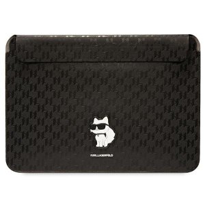 Karl Lagerfeld NFT Saffiano Monogram Ikonik Choupette Sleeve - Etui na notebook 14 (Czarny)