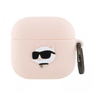 Karl Lagerfeld Silicone Choupette Head 3D - Etui AirPods 4 (różowy)