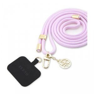 Guess CBDY Cord Nylon 4G Metal Charm - Uniwersalny pasek do telefonu (liliowy)