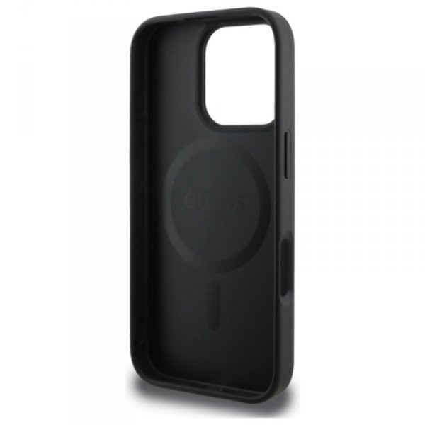 Guess 4G Ring Classic Logo MagSafe - Etui iPhone 16 Pro Max (czarny)