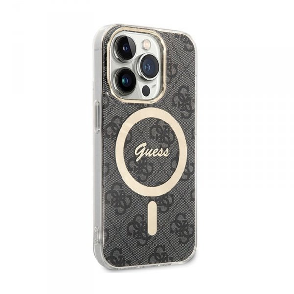 Guess 4G MagSafe - Etui iPhone 15 Pro (czarny)