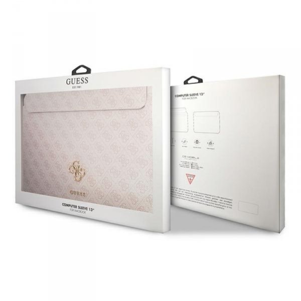 Guess 4G Big Metal Logo Computer Sleeve - Etui na notebooka 13&quot; (różowy)
