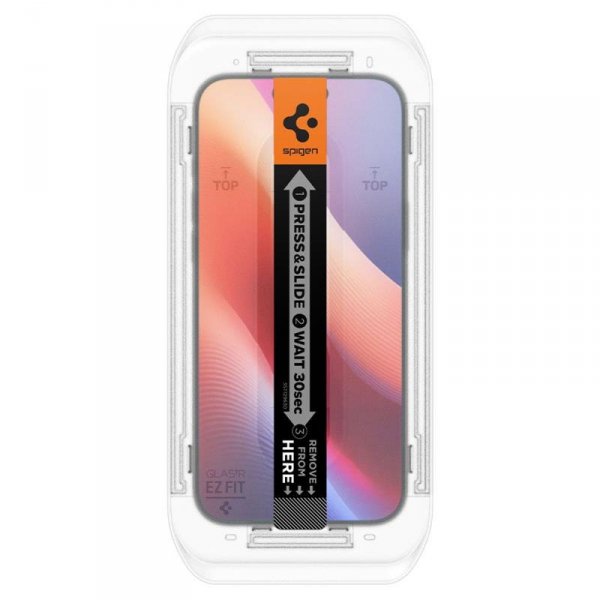 Spigen GLAS.TR EZ FIT Privacy - Szkło hartowane z filtrem prywatyzującym do iPhone 16 Pro