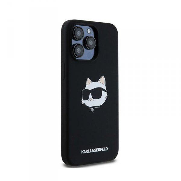 Karl Lagerfeld Silicone Choupette Head MagSafe - Etui iPhone 15 Pro (czarny)