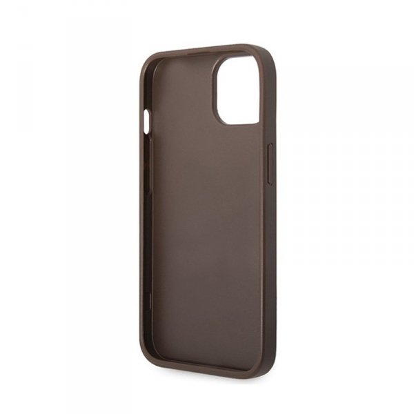 Guess 4G Metal Gold Logo - Etui iPhone 15 Plus (brązowy)