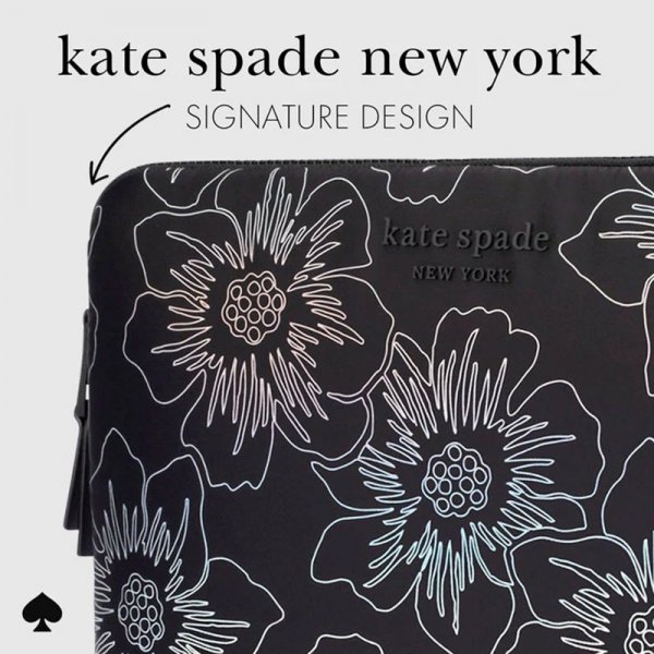 Kate Spade New York Puffer Sleeve - Pokrowiec MacBook Pro 14&quot; / Notebook 14&quot; (Hollyhock Iridescent Black)