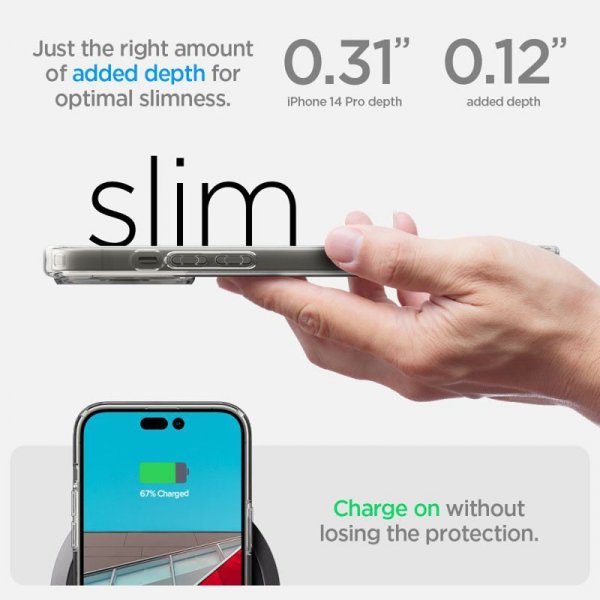 Spigen Ultra Hybrid Mag MagSafe – Etui do iPhone 14 Pro (Biały)