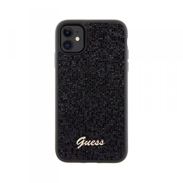 Guess Disco Metal Script - Etui iPhone 11 (czarny)
